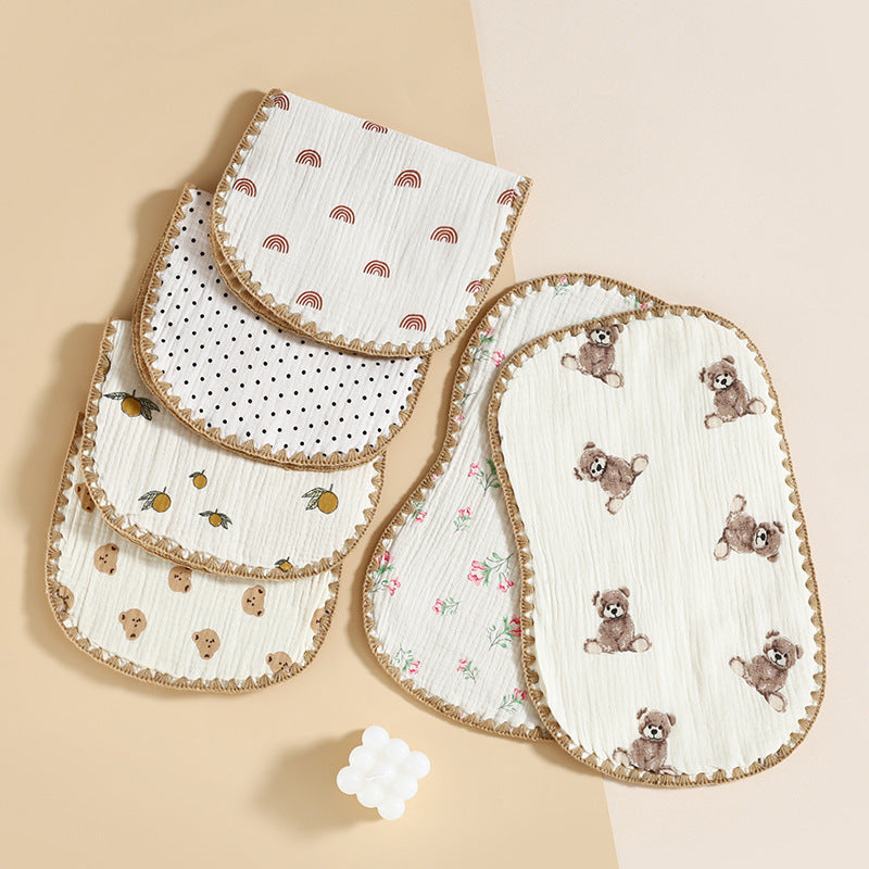Soft Cotton Burp Cloth & Shoulder Pad for Babies (Multiple Designs)