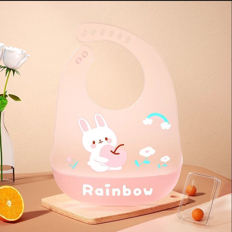 Happy Meal Silicone Baby Bib – Multiple Cute Designs for Toddlers