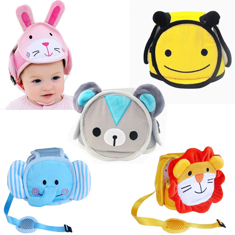 Cartoon Baby Safety Helmet – Adjustable & Breathable