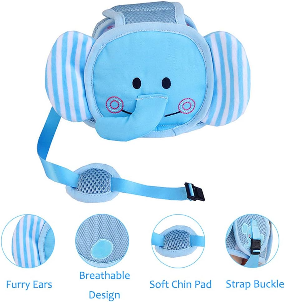 Cartoon Baby Safety Helmet – Adjustable & Breathable