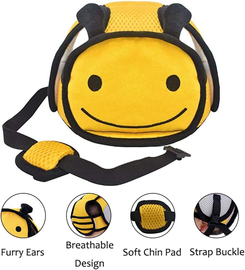 Cartoon Baby Safety Helmet – Adjustable & Breathable