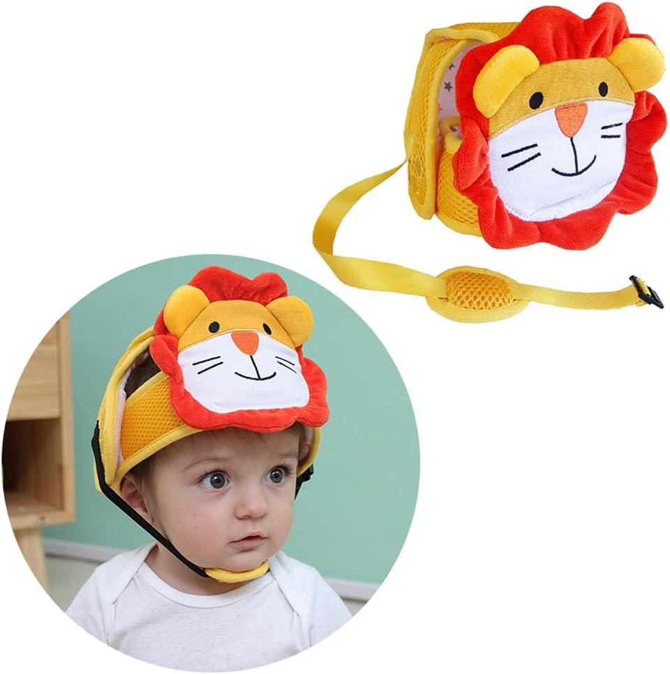 Cartoon Baby Safety Helmet – Adjustable & Breathable