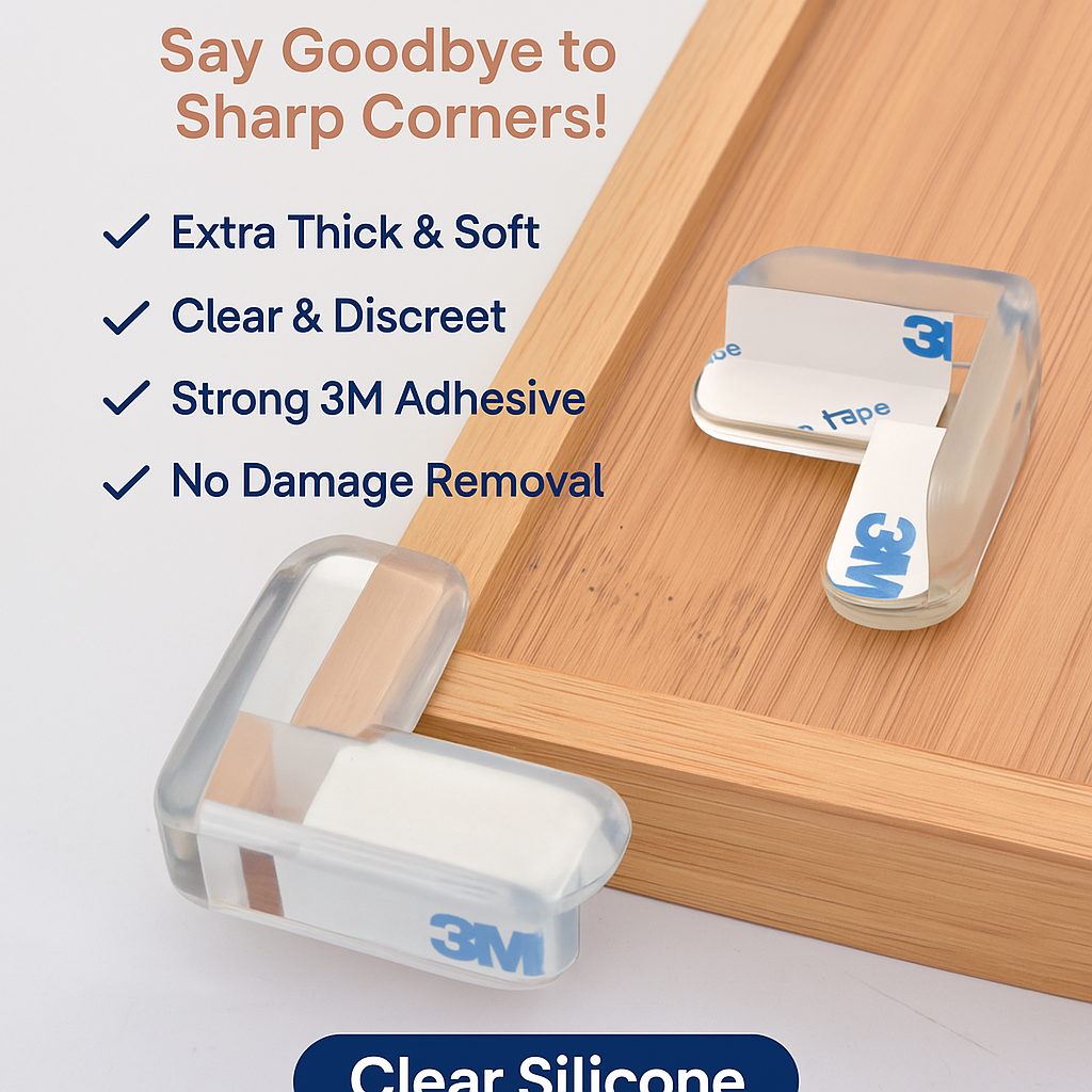 SafeEdge L – Baby Corner Protector (Clear Silicone)