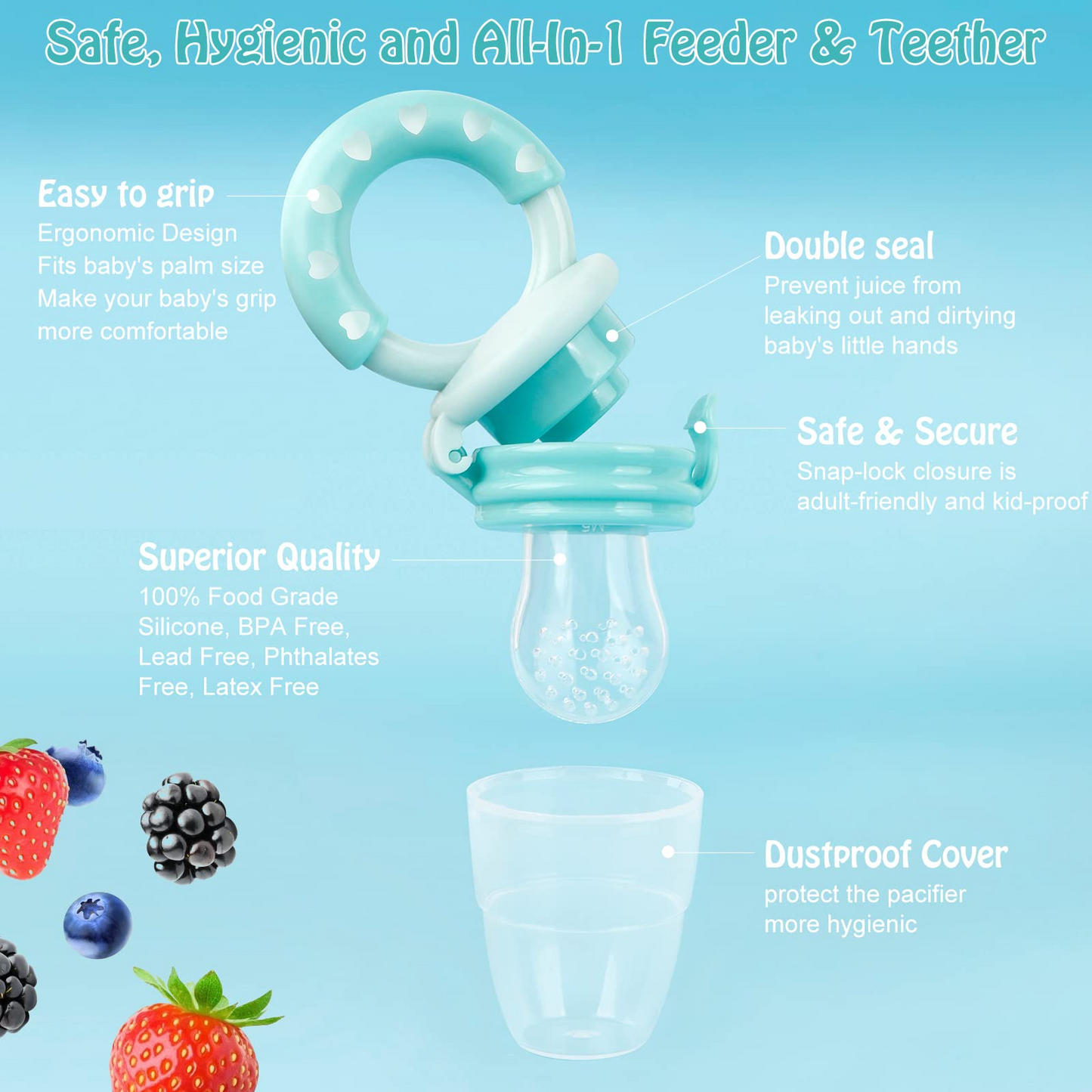 baby fruit feeder pacifier silicone teething and feeding tool
