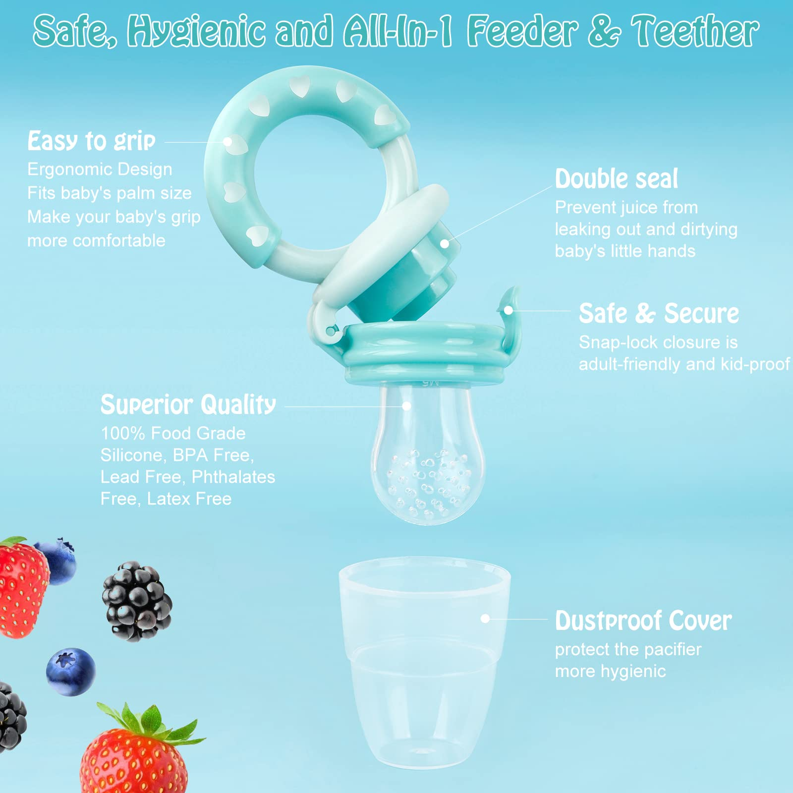 baby fruit feeder pacifier silicone teething and feeding tool
