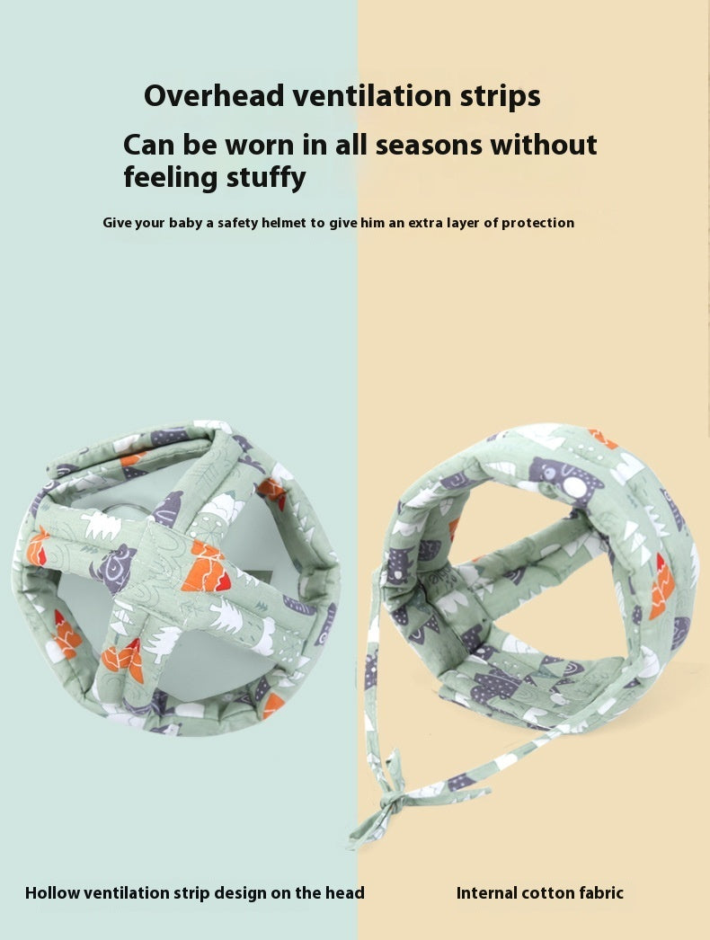 cotton baby head protection helmet soft padded
