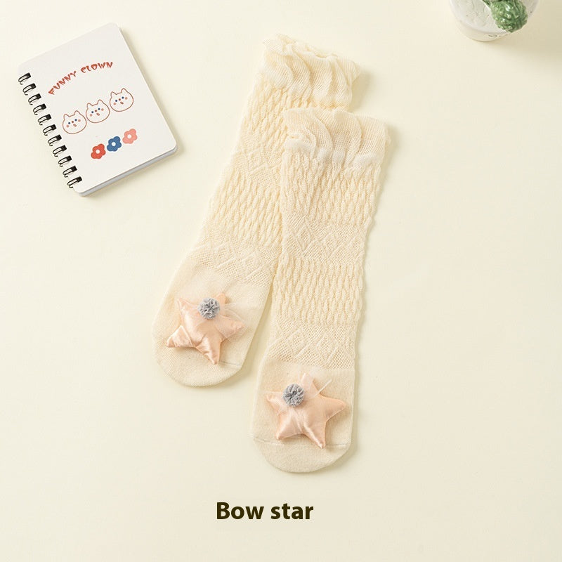 baby socks with bow detail soft cotton fabric
