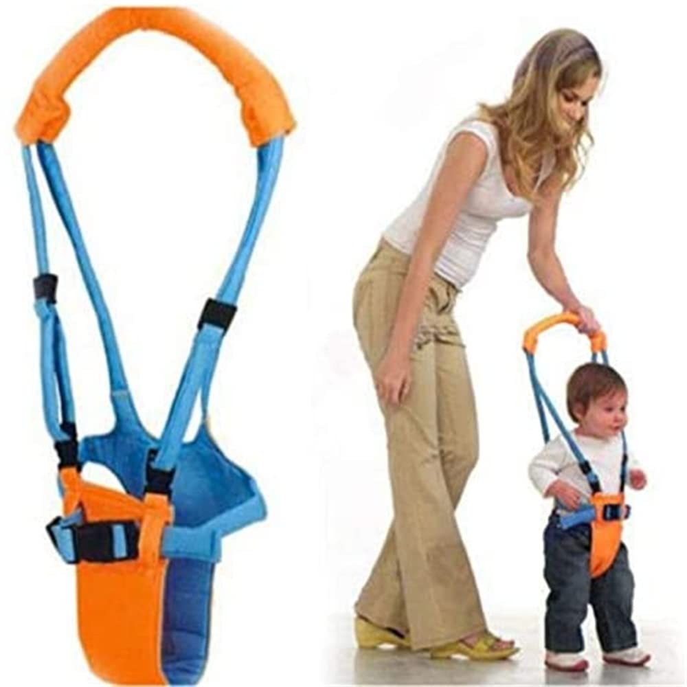 Baby walking harness – breathable cotton toddler walker with adjustable straps, sponge padding, and secure buckle for safe walking practice  

