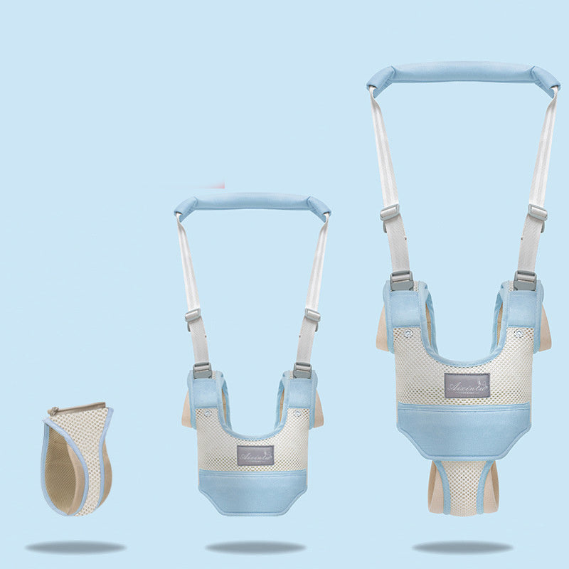 side view of baby walking harness showing support structure
