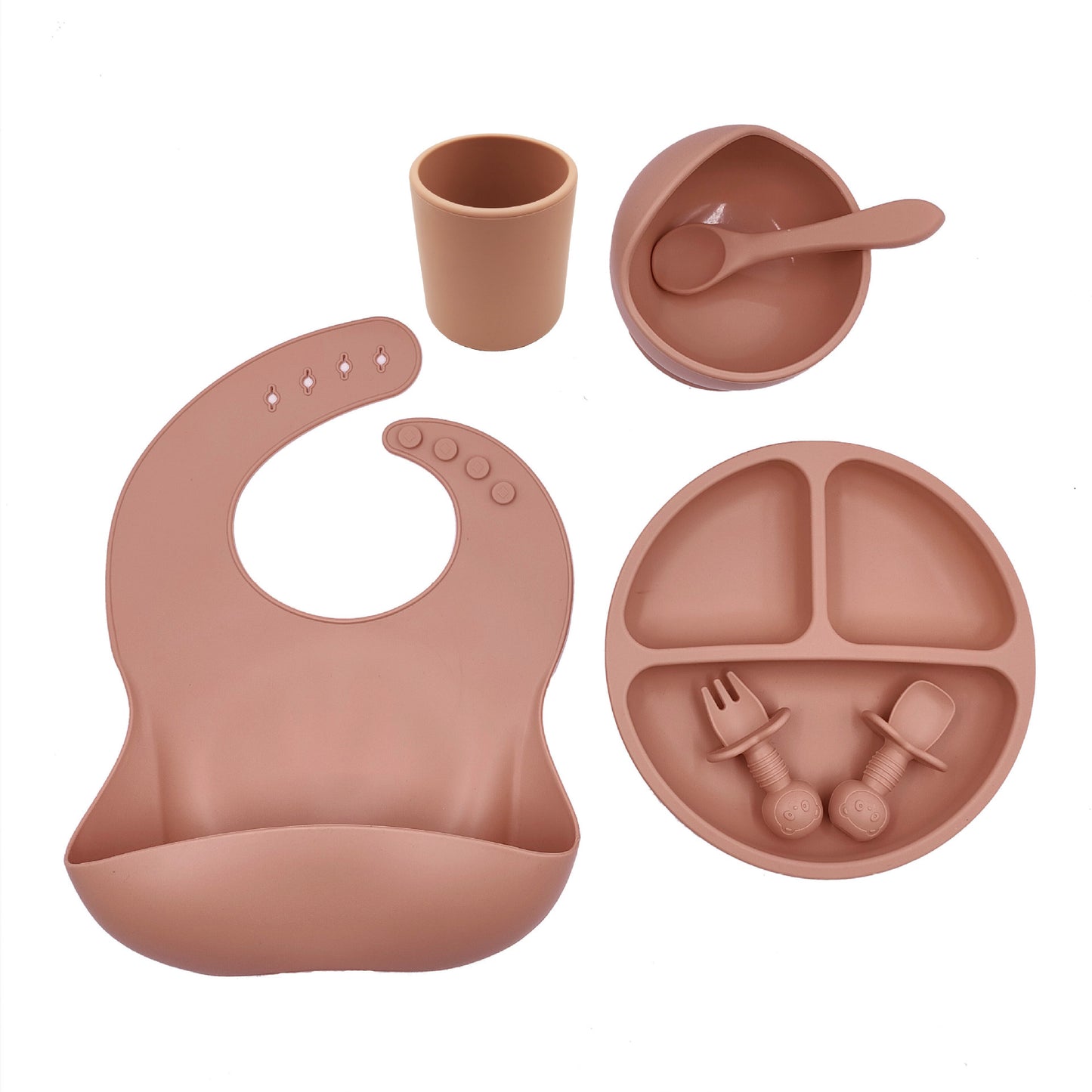 baby feeding silicone set bpa free self feeding kit