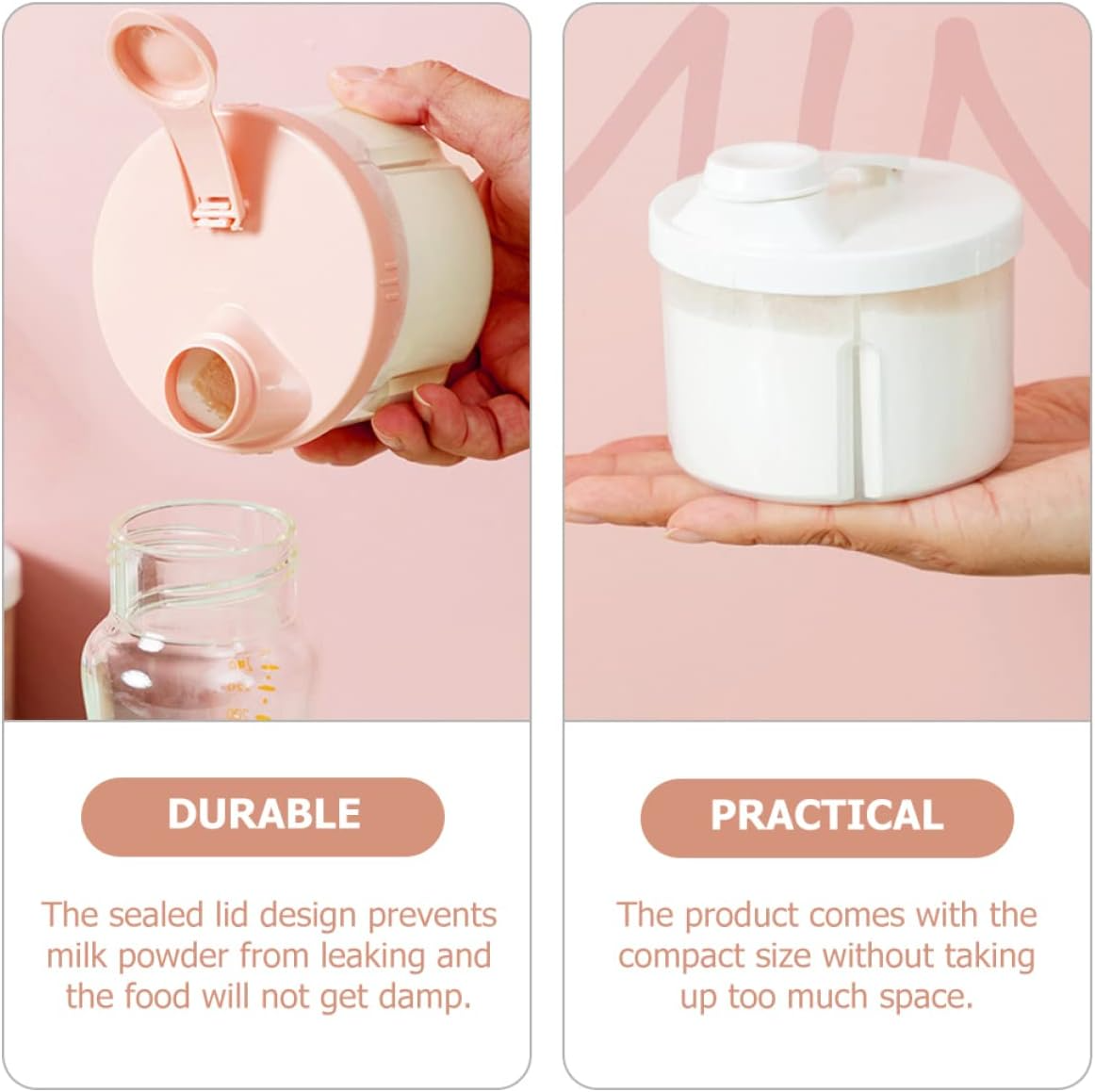 baby formula snack box 4 compartments storage container
