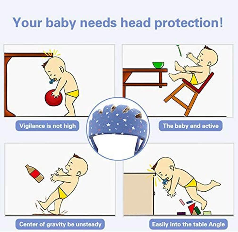 baby safety helmet soft padded head protection for crawling and first steps
