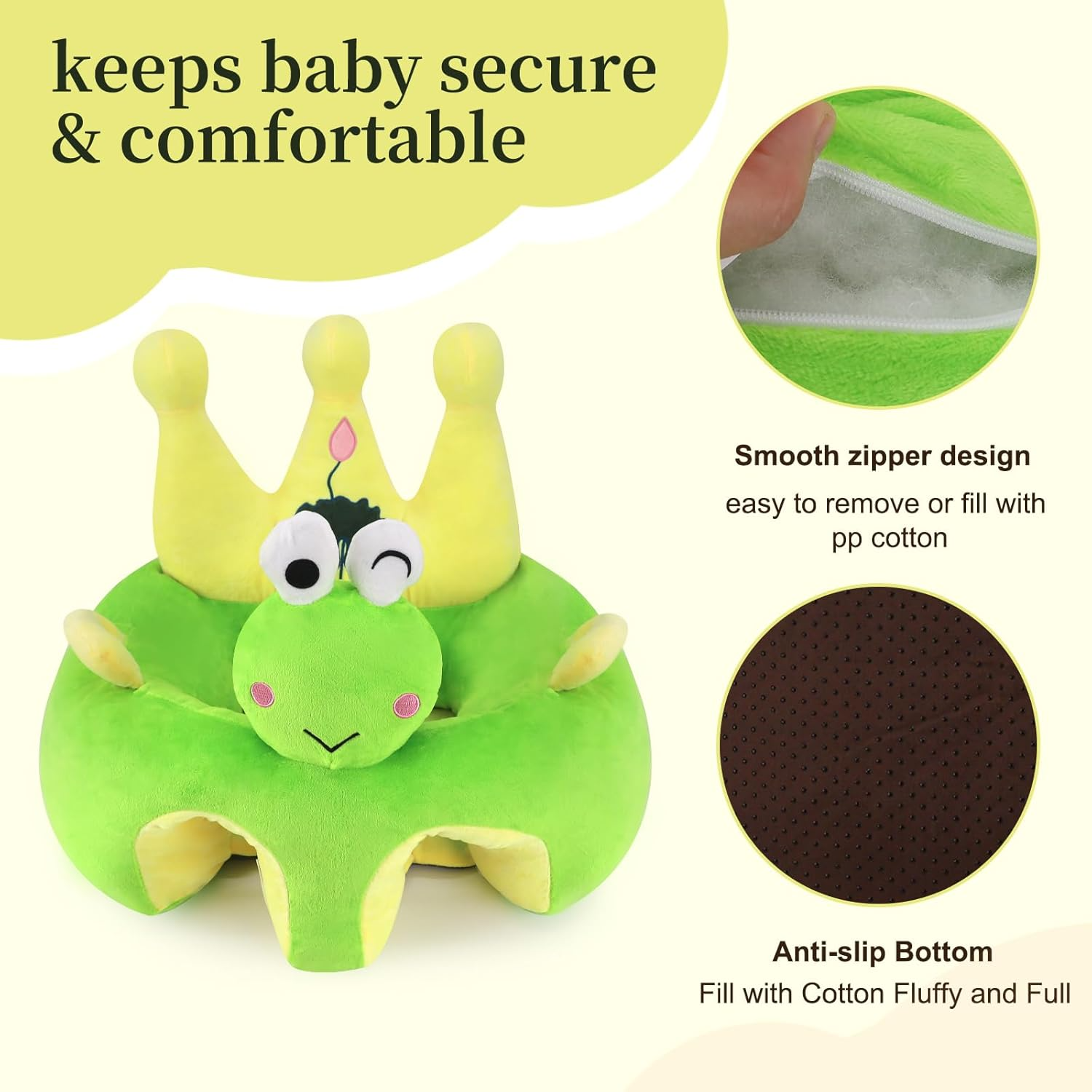 baby plush safety seat soft supportive toddler seating chair

