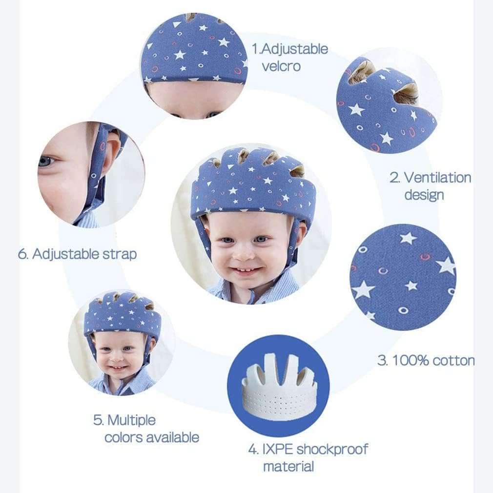 baby safety helmet soft padded head protection for crawling and first steps
