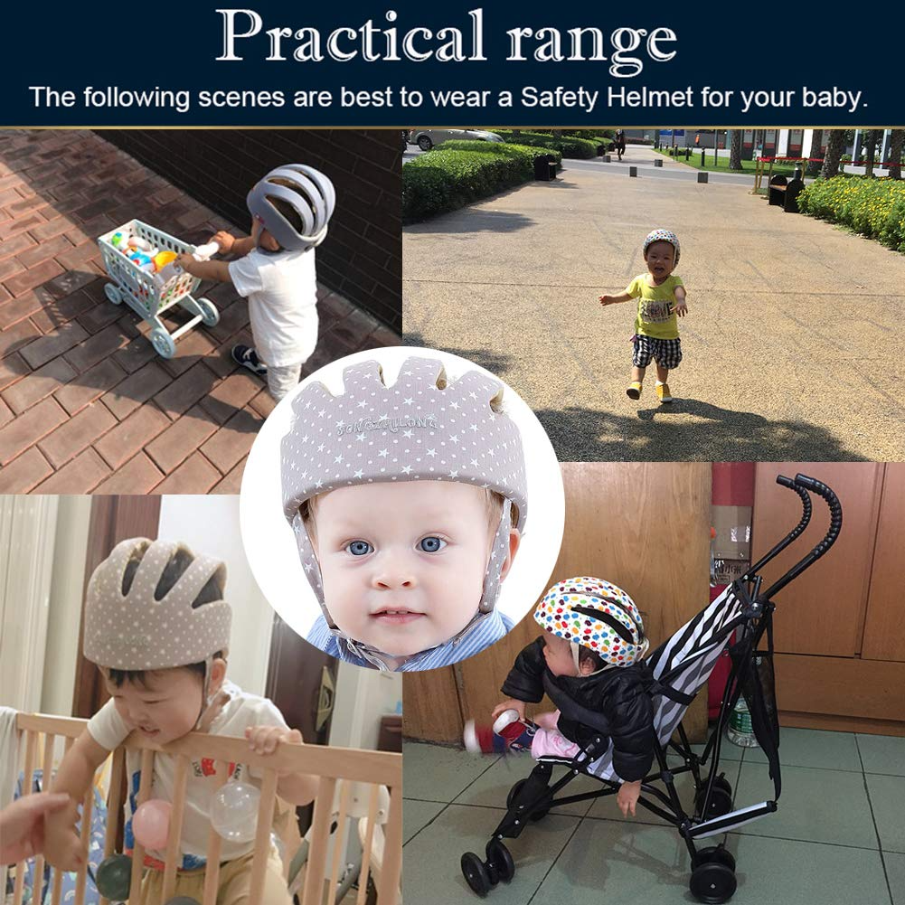 baby safety helmet soft padded head protection for crawling and first steps
