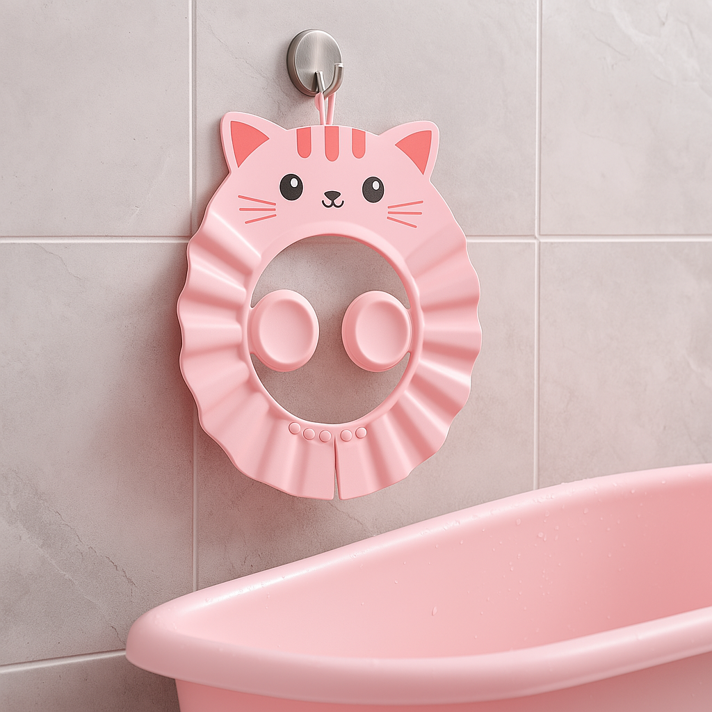 baby bath hat adjustable shampoo cap with ear protection