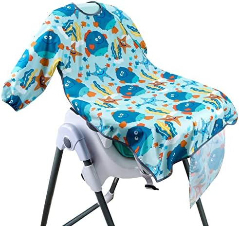 full coverage baby bib for messy mealtimes