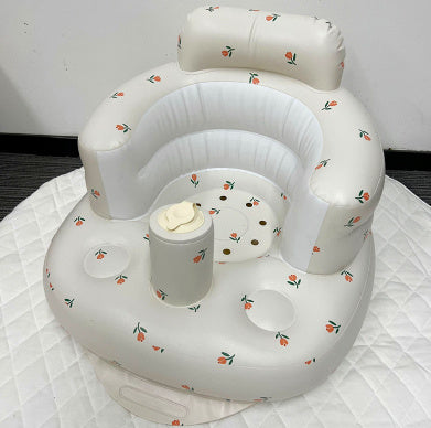 Inflatable baby support seat for sitting practice