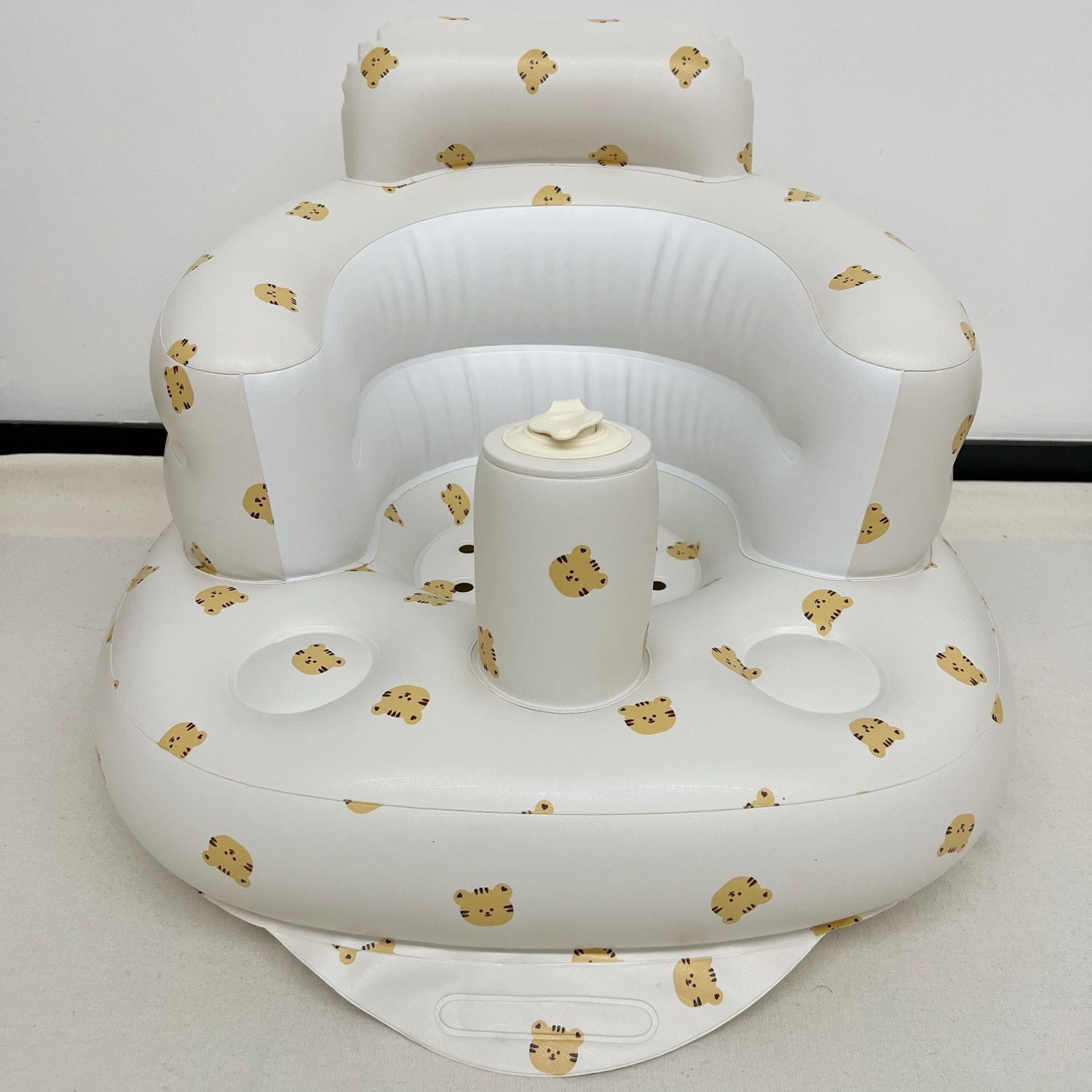 Inflatable baby support seat for sitting practice