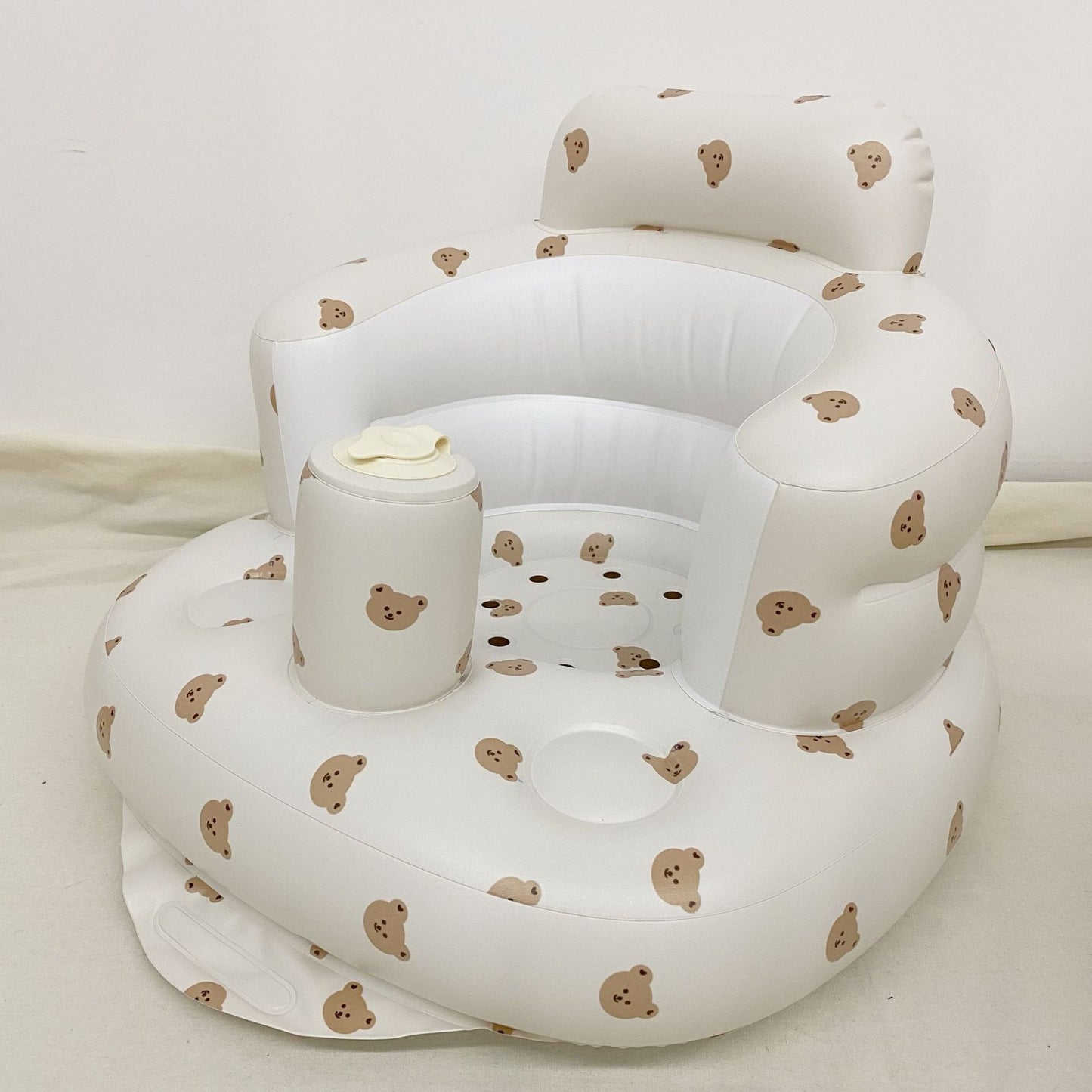 Inflatable baby support seat for sitting practice