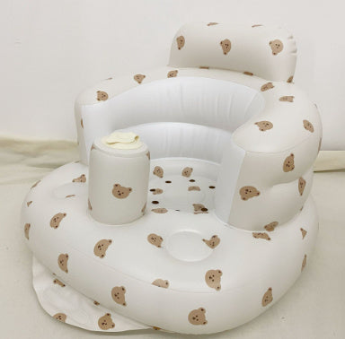 Inflatable baby support seat for sitting practice