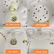 Inflatable baby support seat for sitting practice