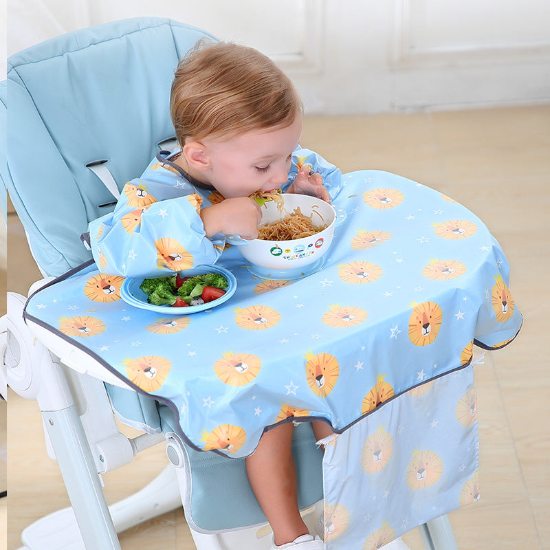 large baby bib suitable for feeding and messy play
