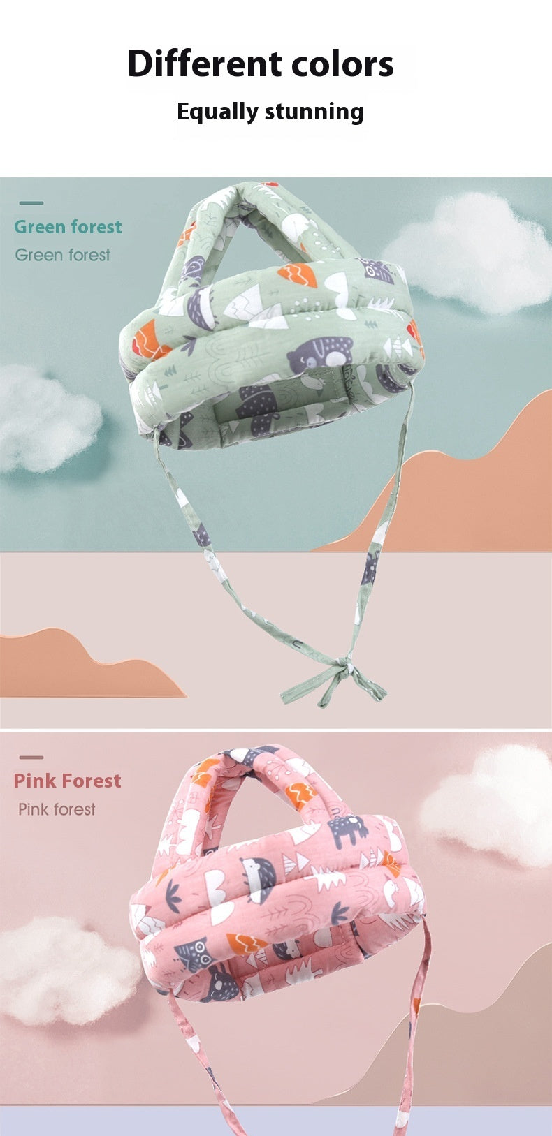 cotton baby head protection helmet soft padded
