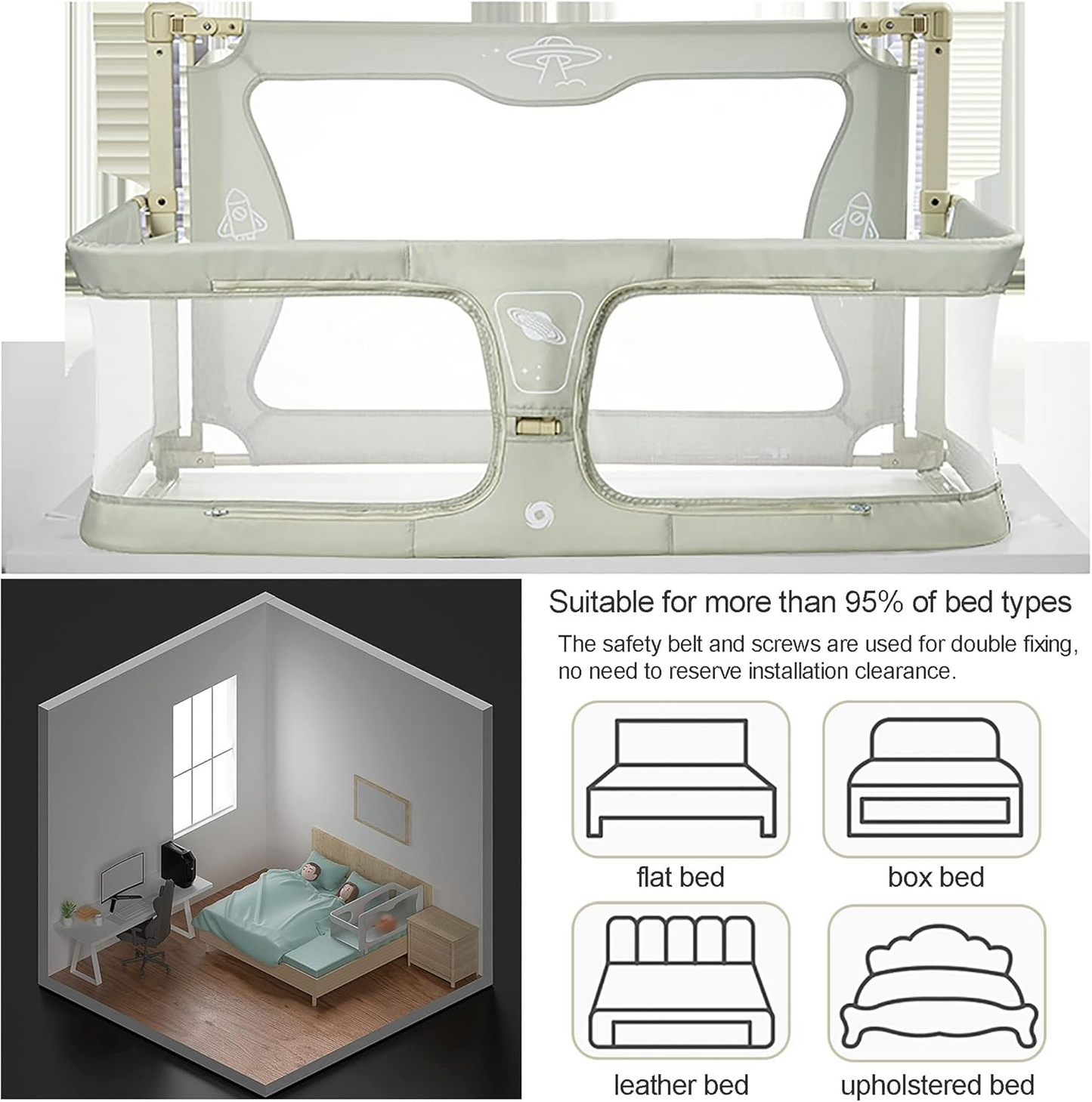 Multifunctional baby bed with foldable crib design