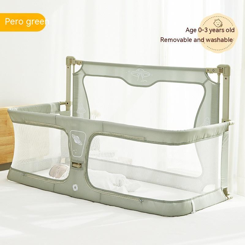 Multifunctional baby bed with foldable crib design
