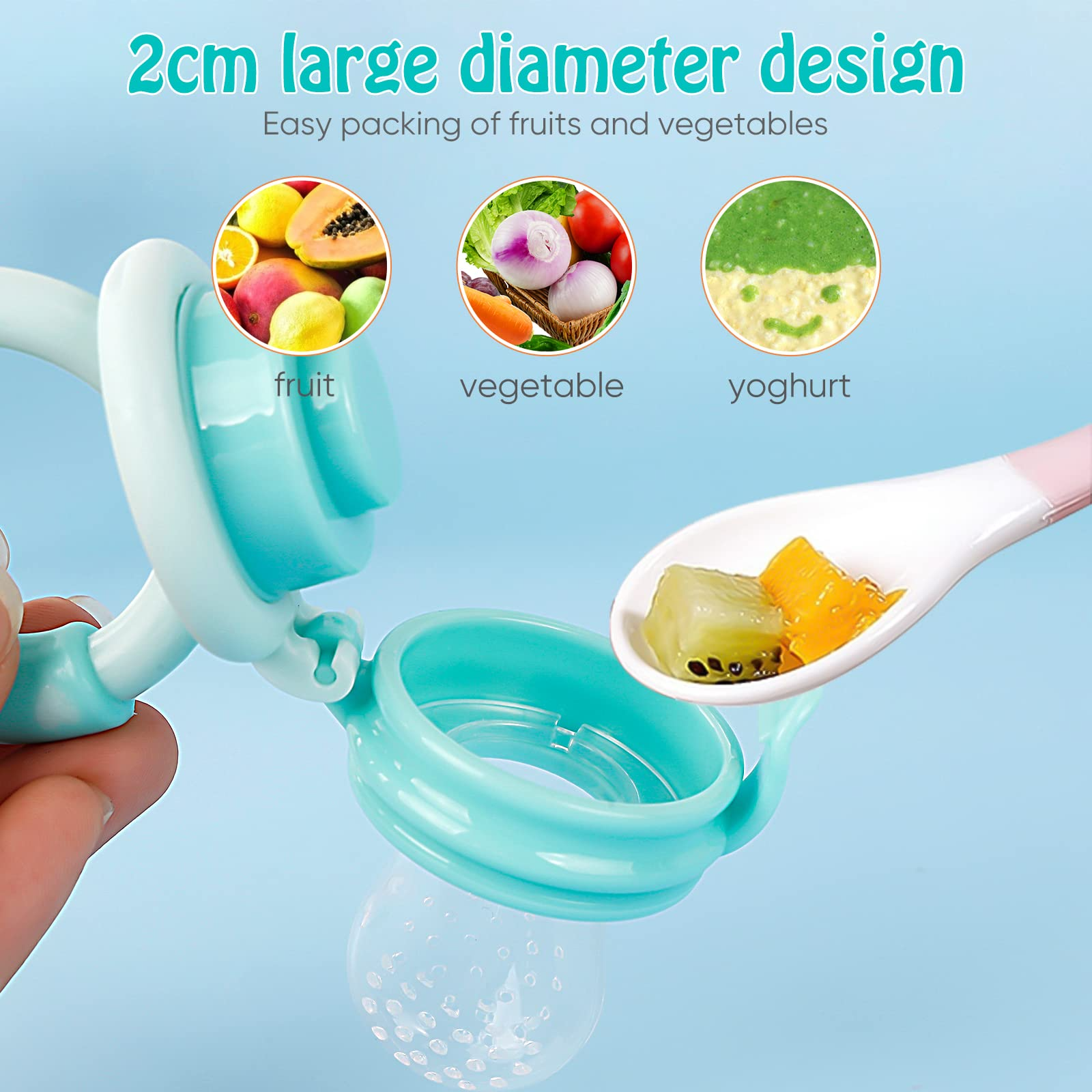 baby fruit feeder pacifier silicone teething and feeding tool
