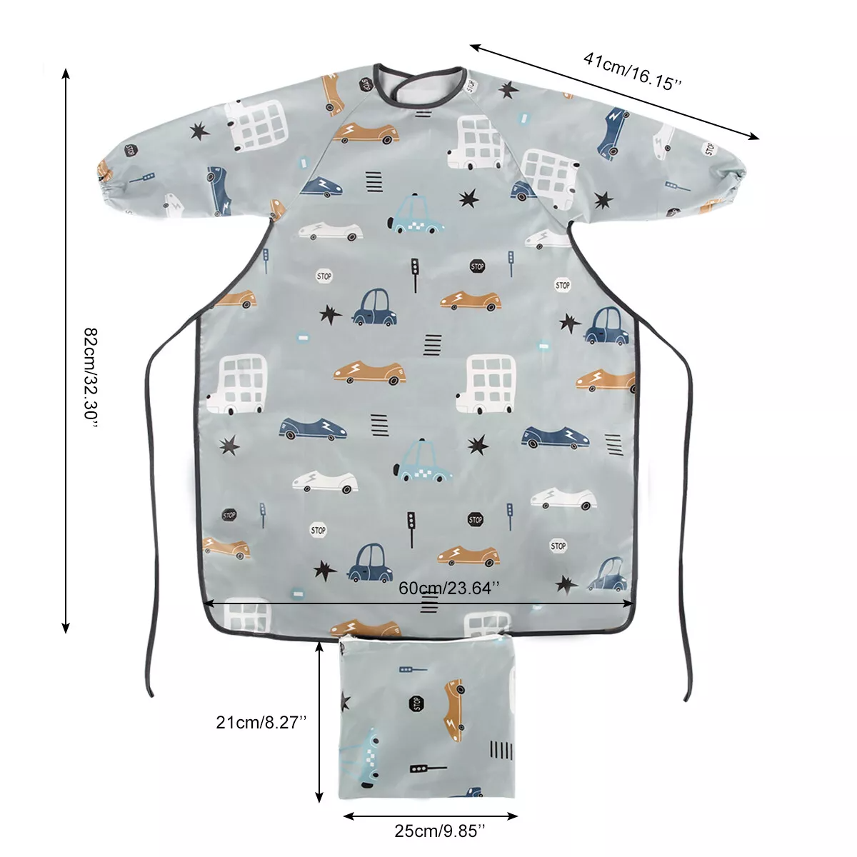 waterproof baby bib with long sleeves for feeding