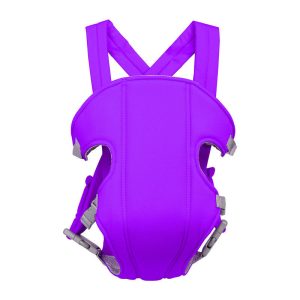 Purple breathable baby carrier for front carrying